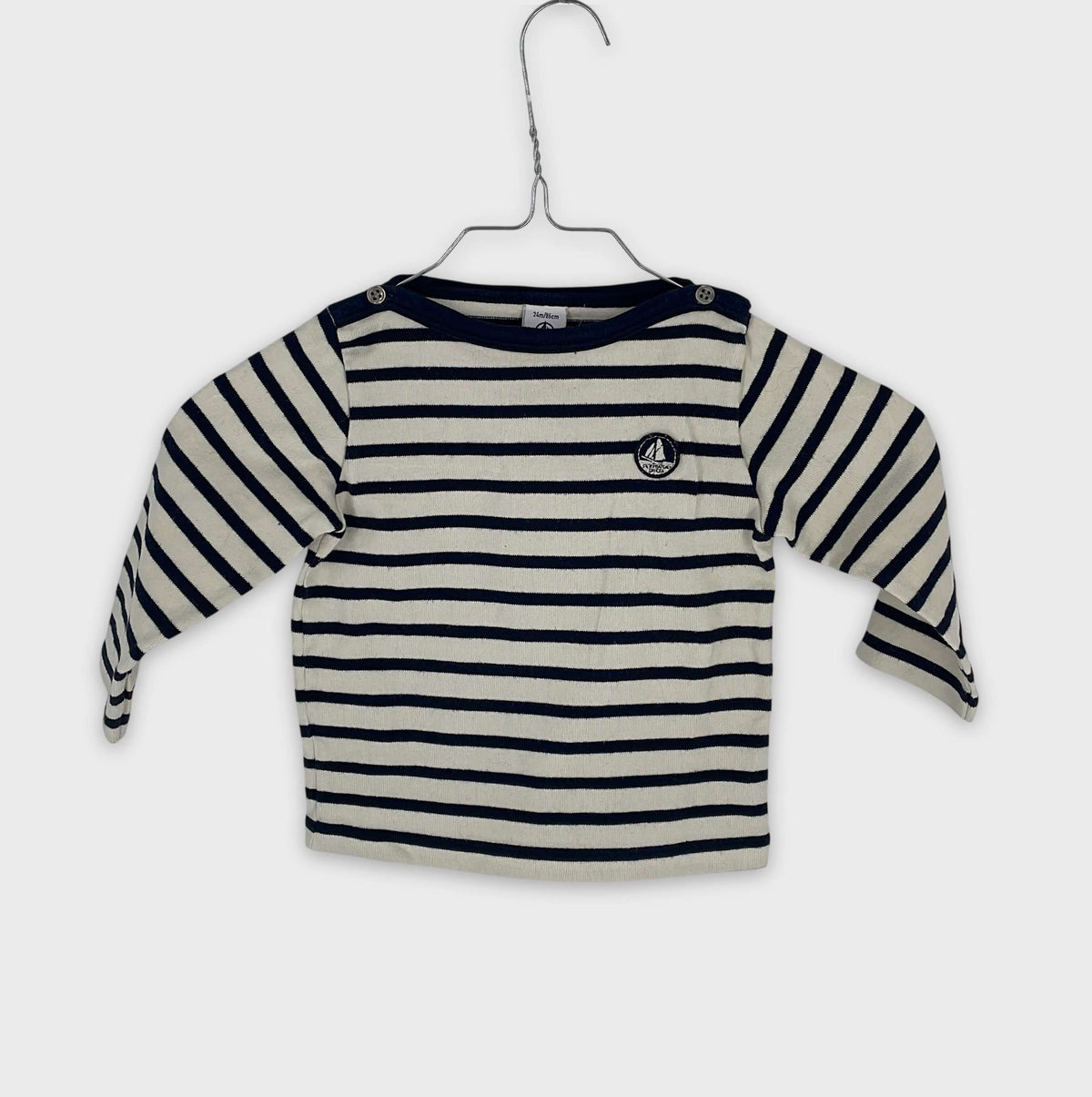 0-T-shirt manches longues Petit Bateau 24 mois
