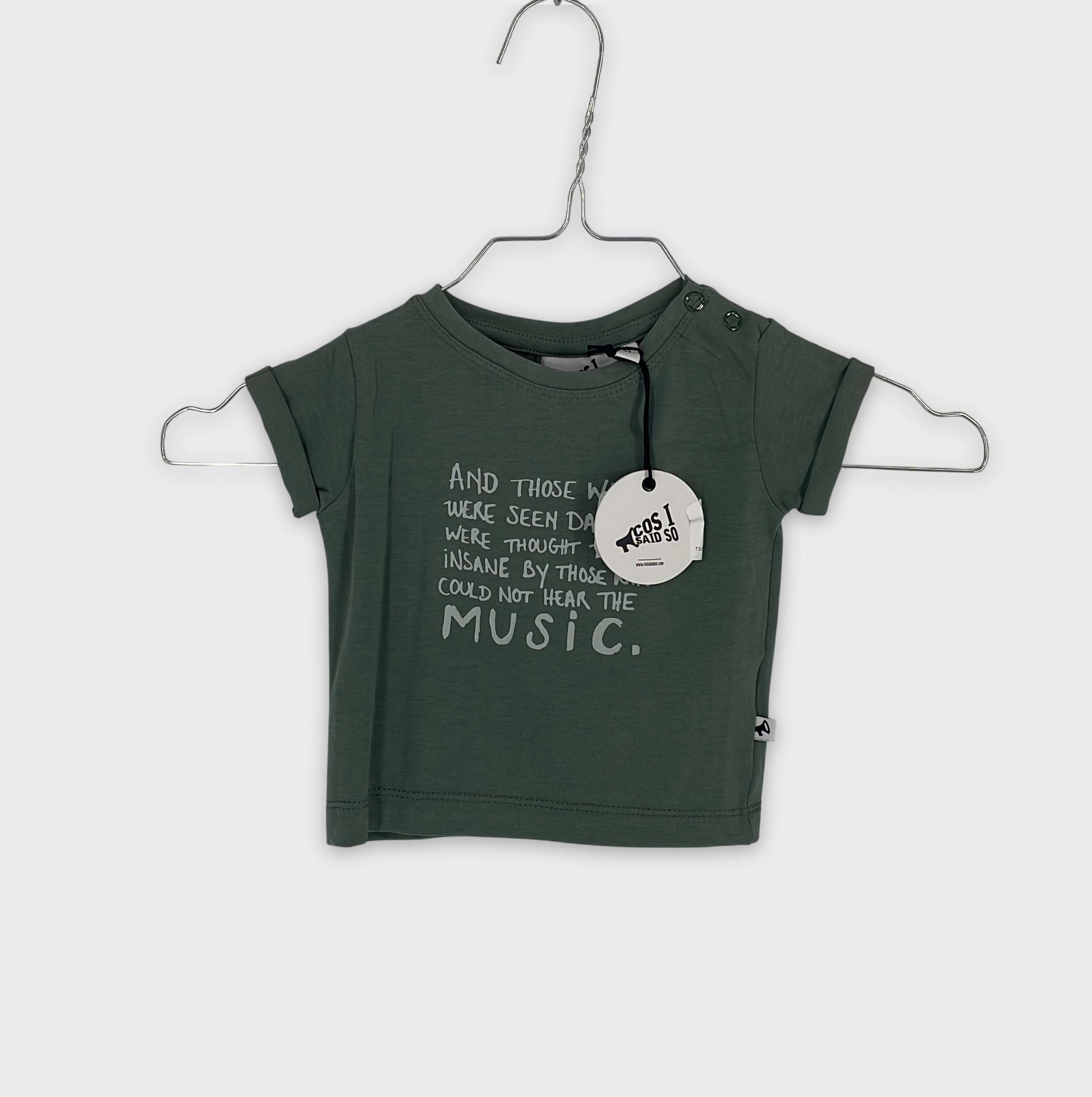 0-T-shirt manches courtes Cos I Said So 1-3 Mois