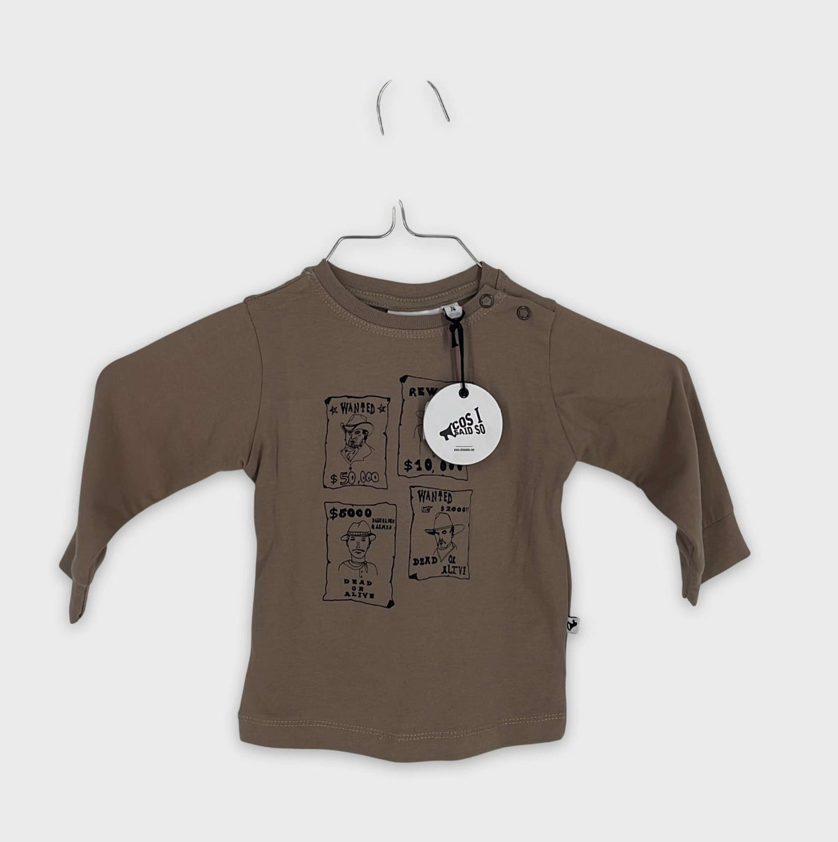 0-T-shirt manches longues Cos I Said So 9 mois