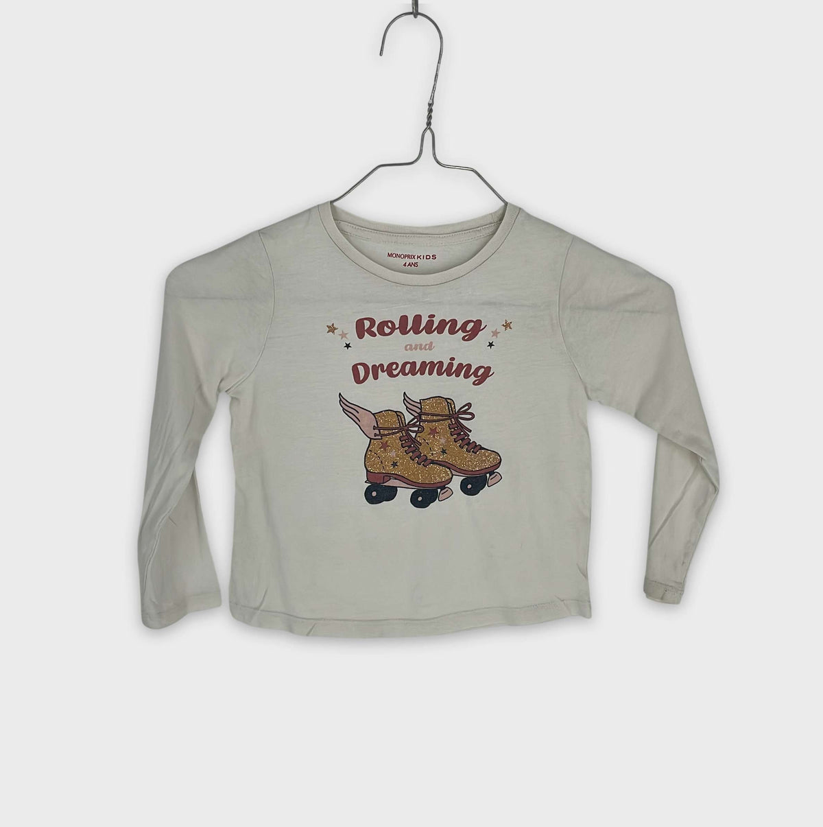 0-T-shirt manches longues Monoprix 4 ans