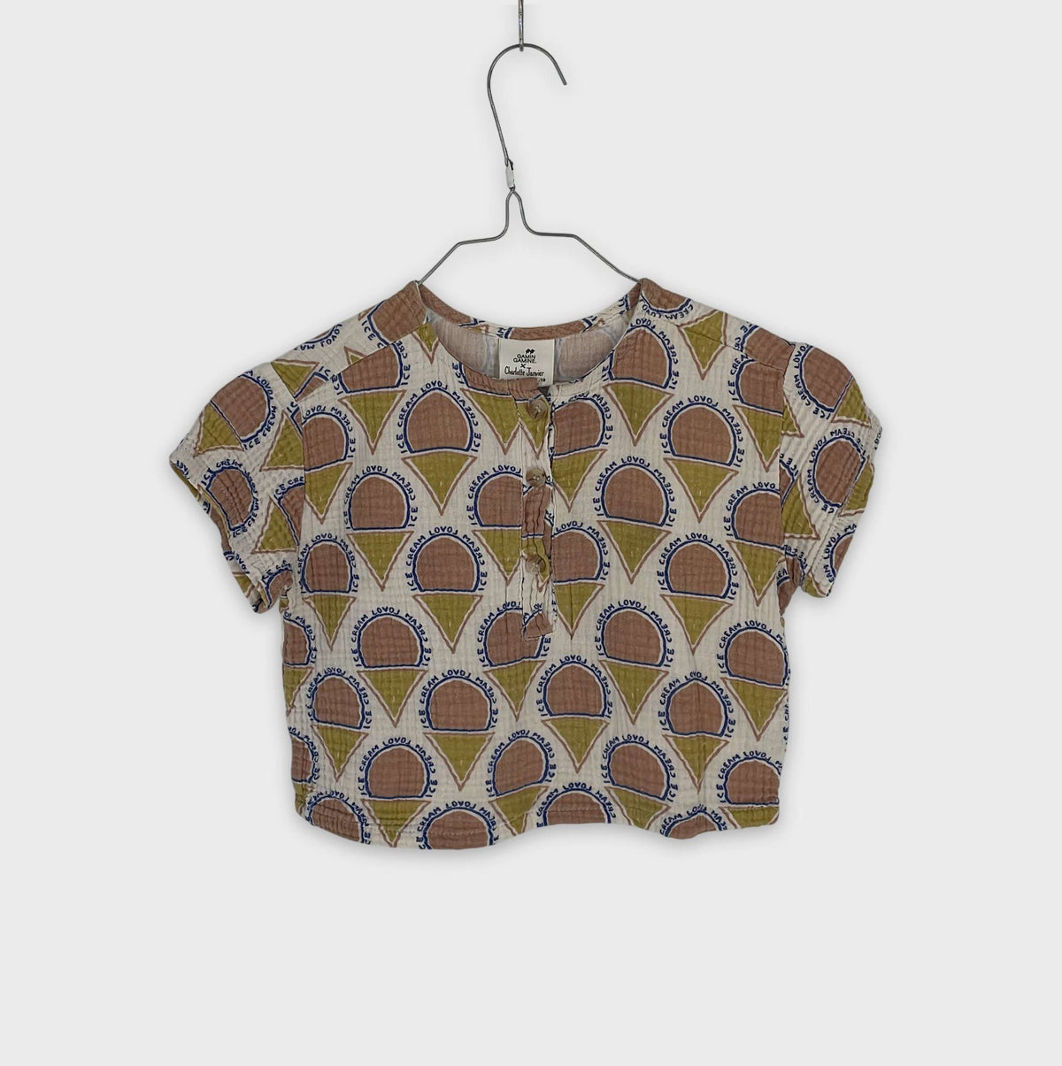 0-Chemise/blouse Gamin Gamine 12-18 Mois