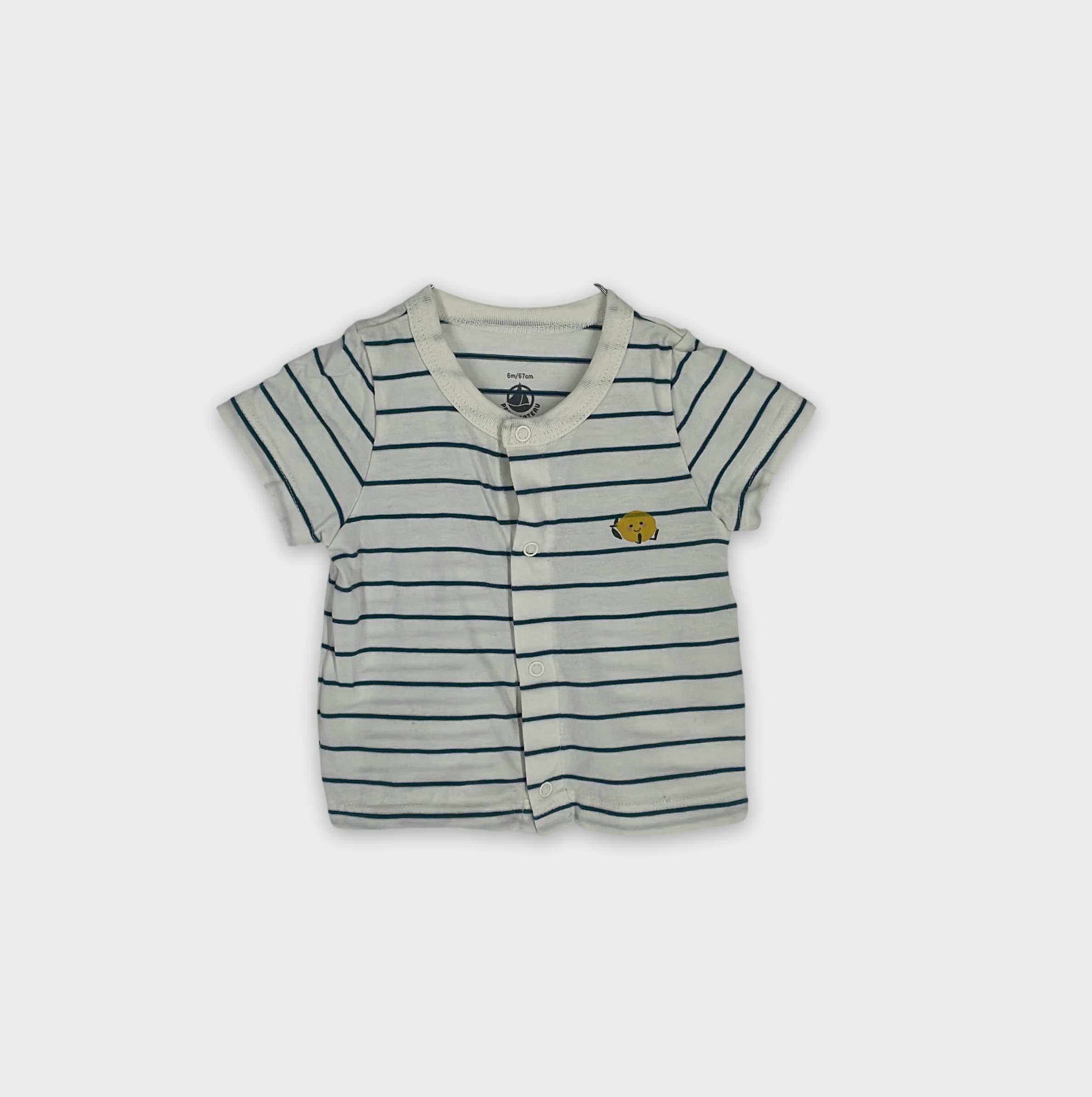 0-T-shirt manches courtes Petit Bateau 6 mois