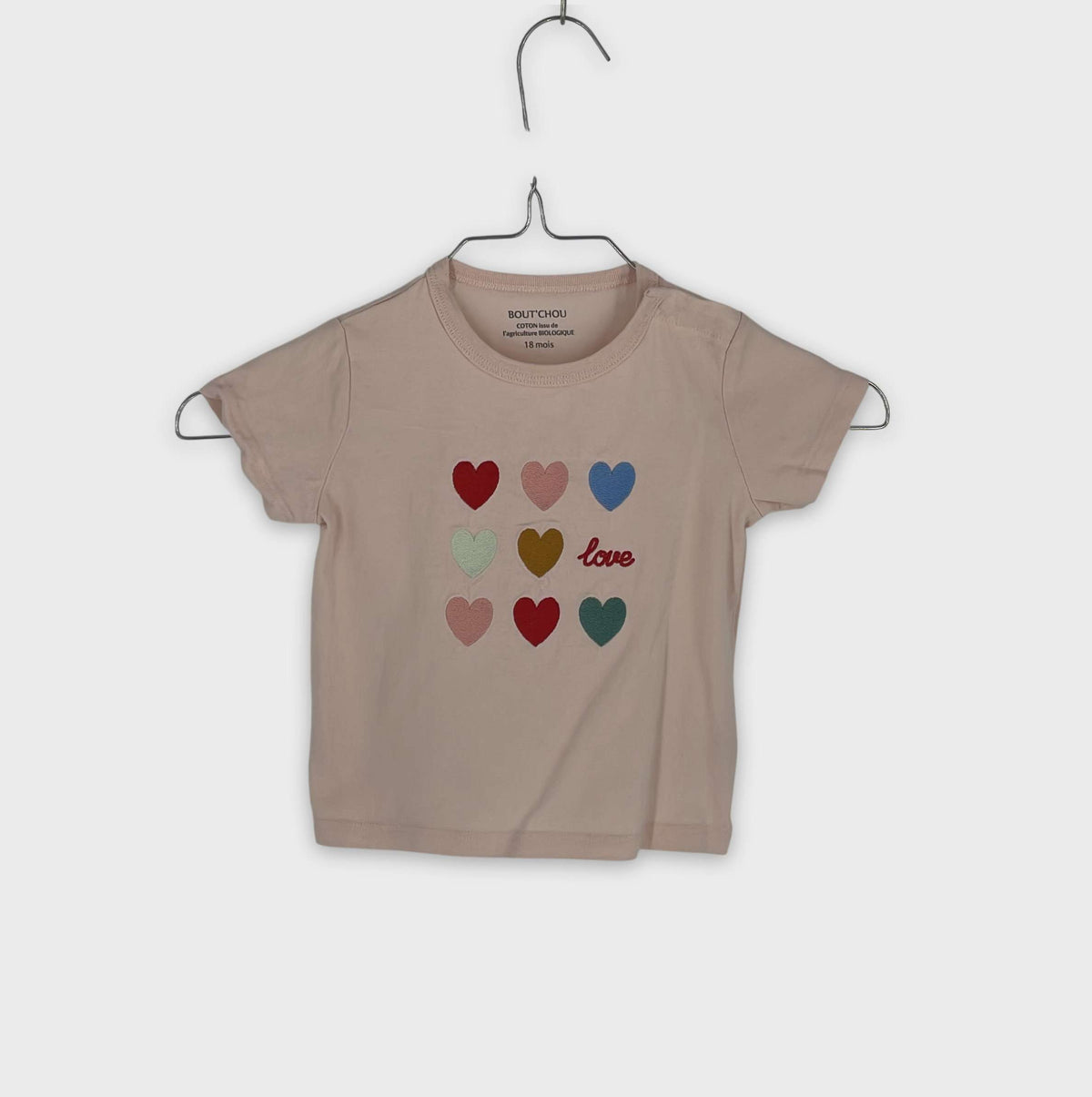 0-T-shirt manches courtes Bout'Chou 18 mois