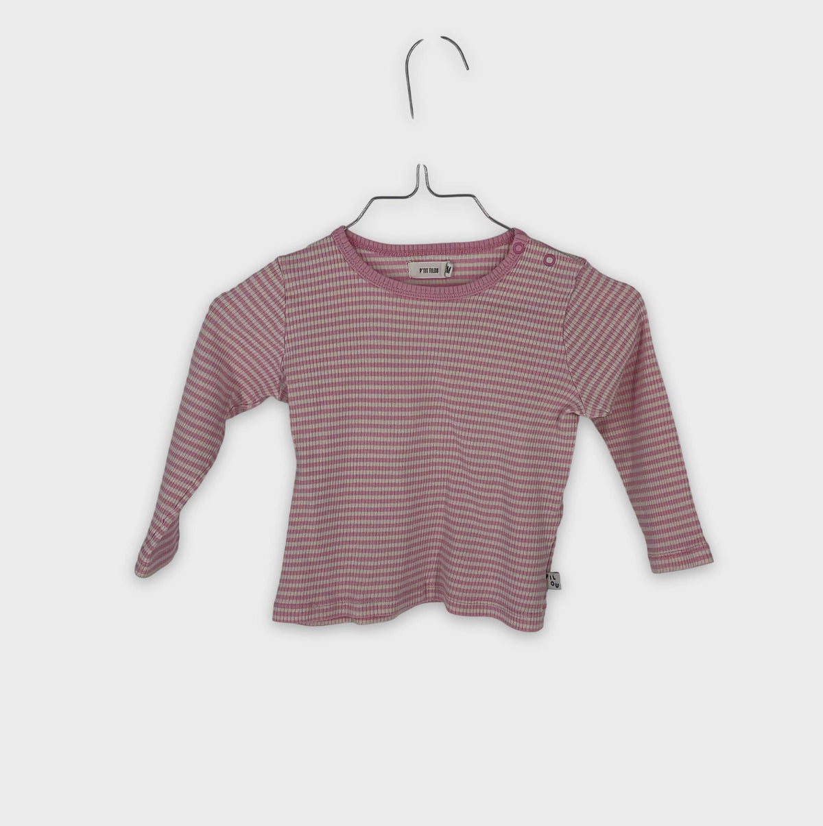 0-T-shirt manches longues P'tit filou 12 mois