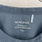 1-T-shirt manches longues Monoprix 4 ans