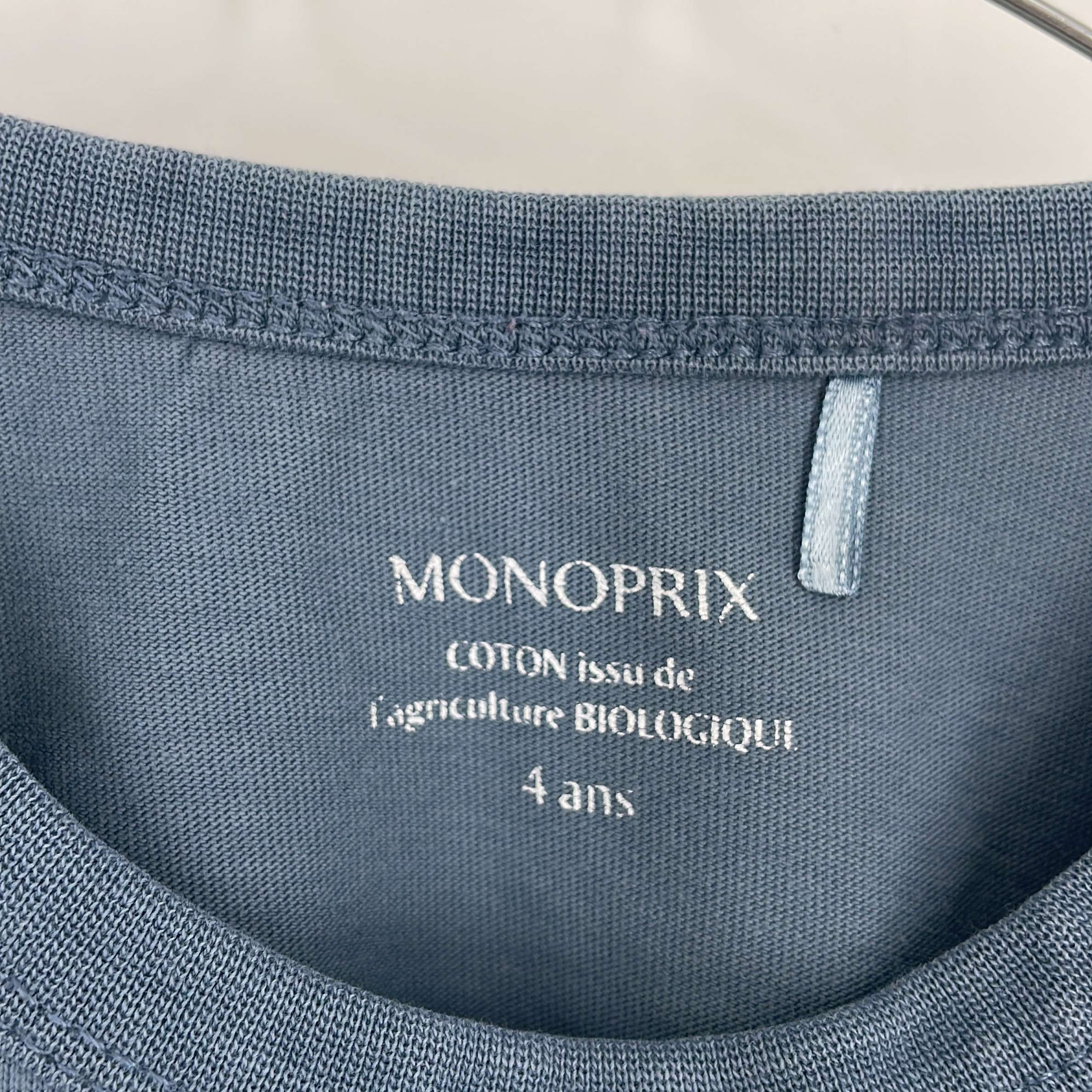 1-T-shirt manches longues Monoprix 4 ans
