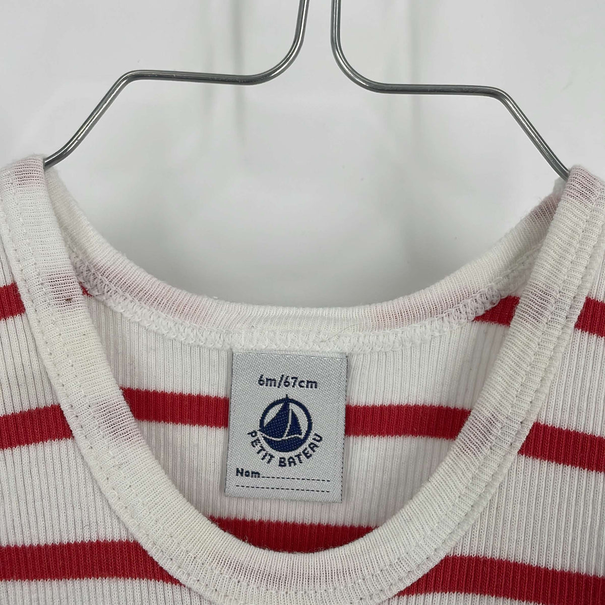 1-T-shirt manches courtes Petit Bateau 6 mois