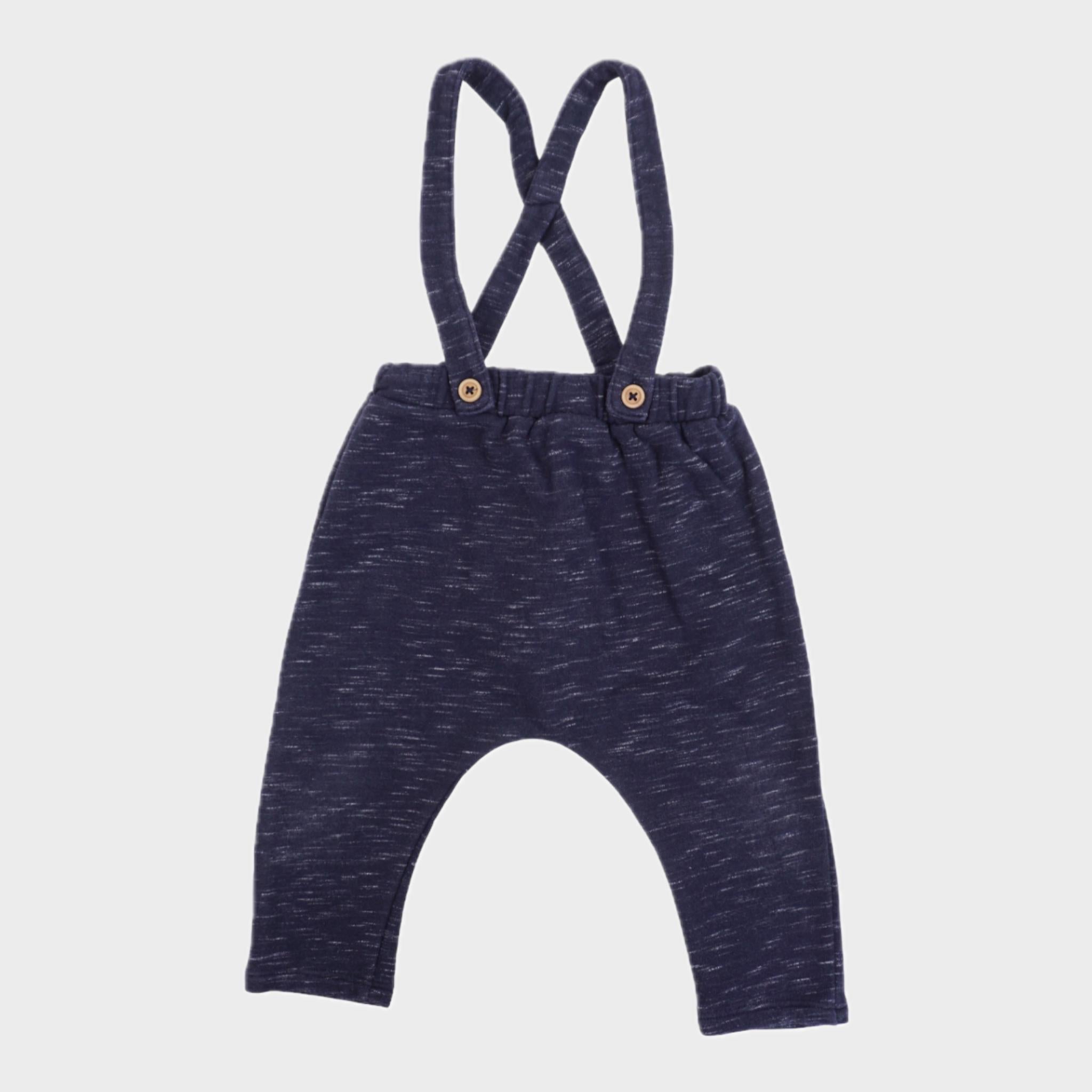 Pantalon à bretelles Bleu - 12 mois