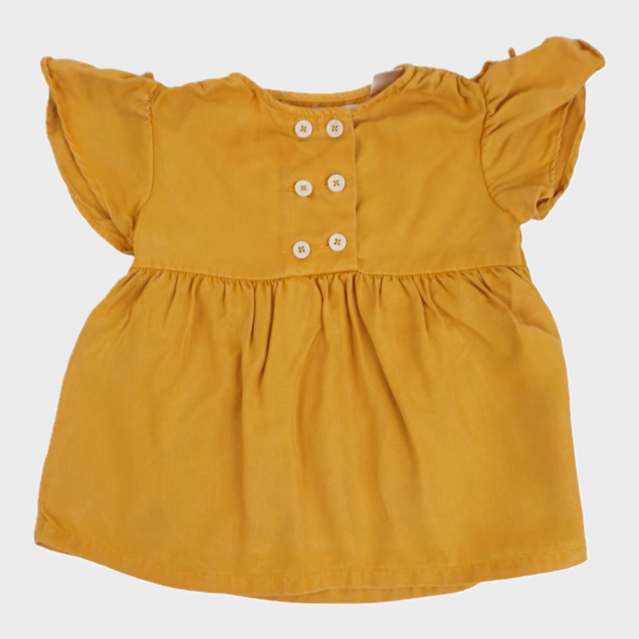 Robe Moutarde - 6/9 mois