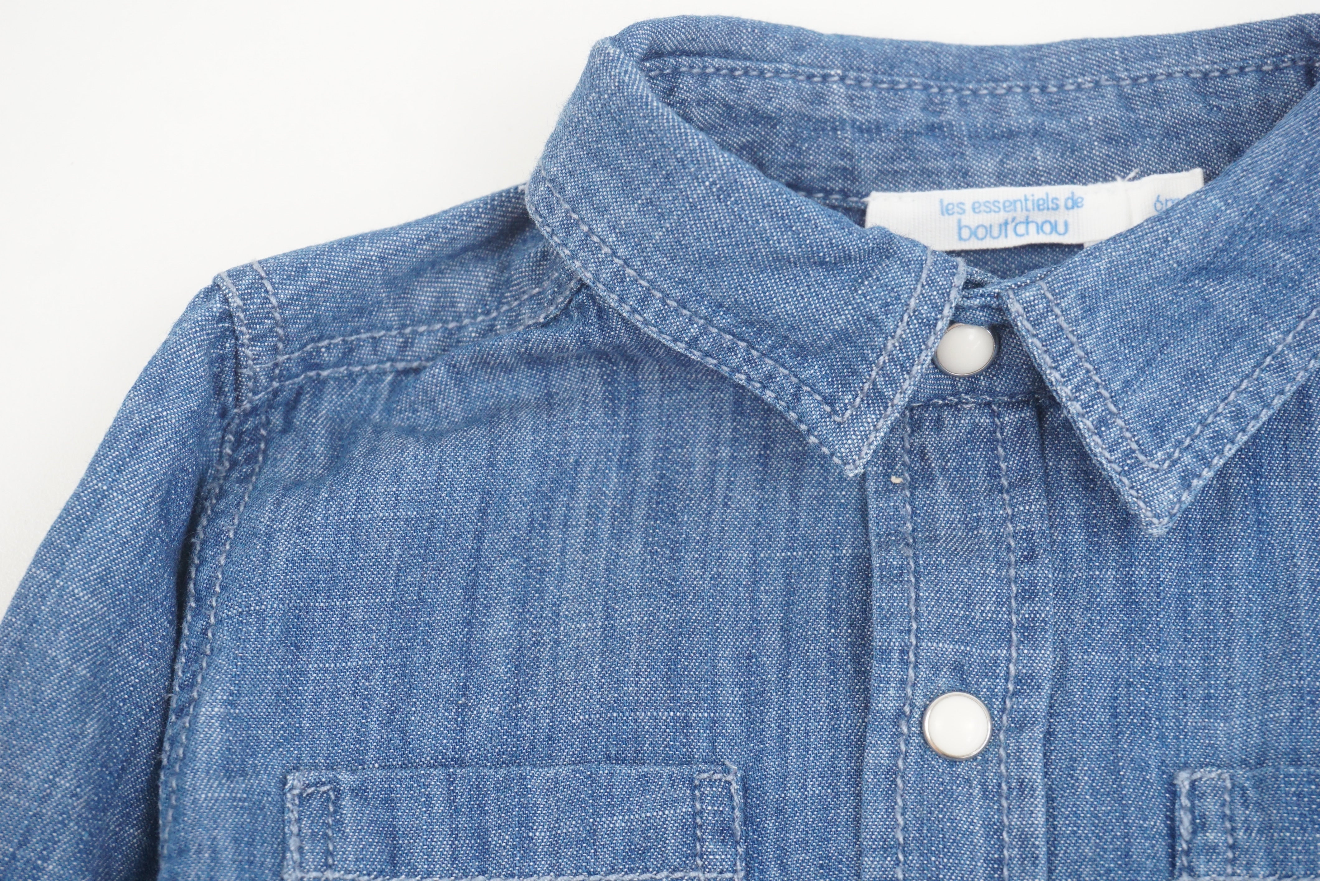 Chemise Bleu - 6 mois