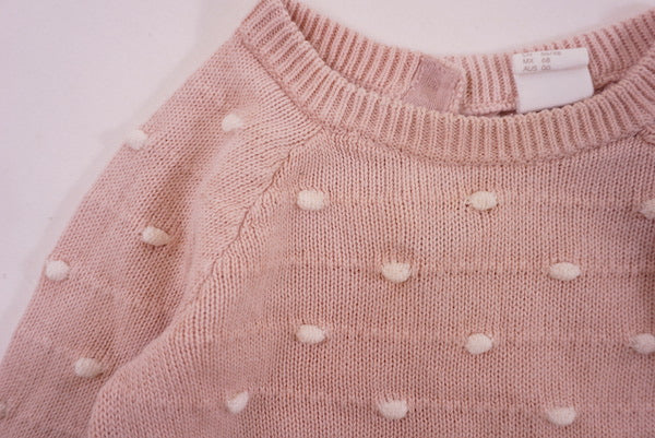 Pull Rose - 3/6 mois