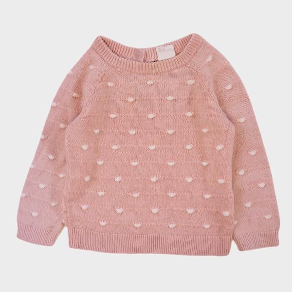 Pull Rose - 3/6 mois