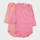 Lot de 2 bodies Rose - 12 mois