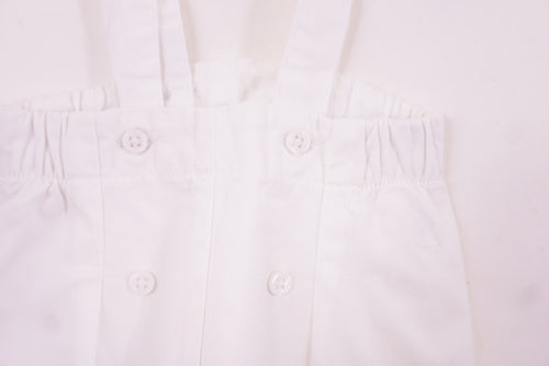 Pantalon à bretelles Blanc - 3 mois