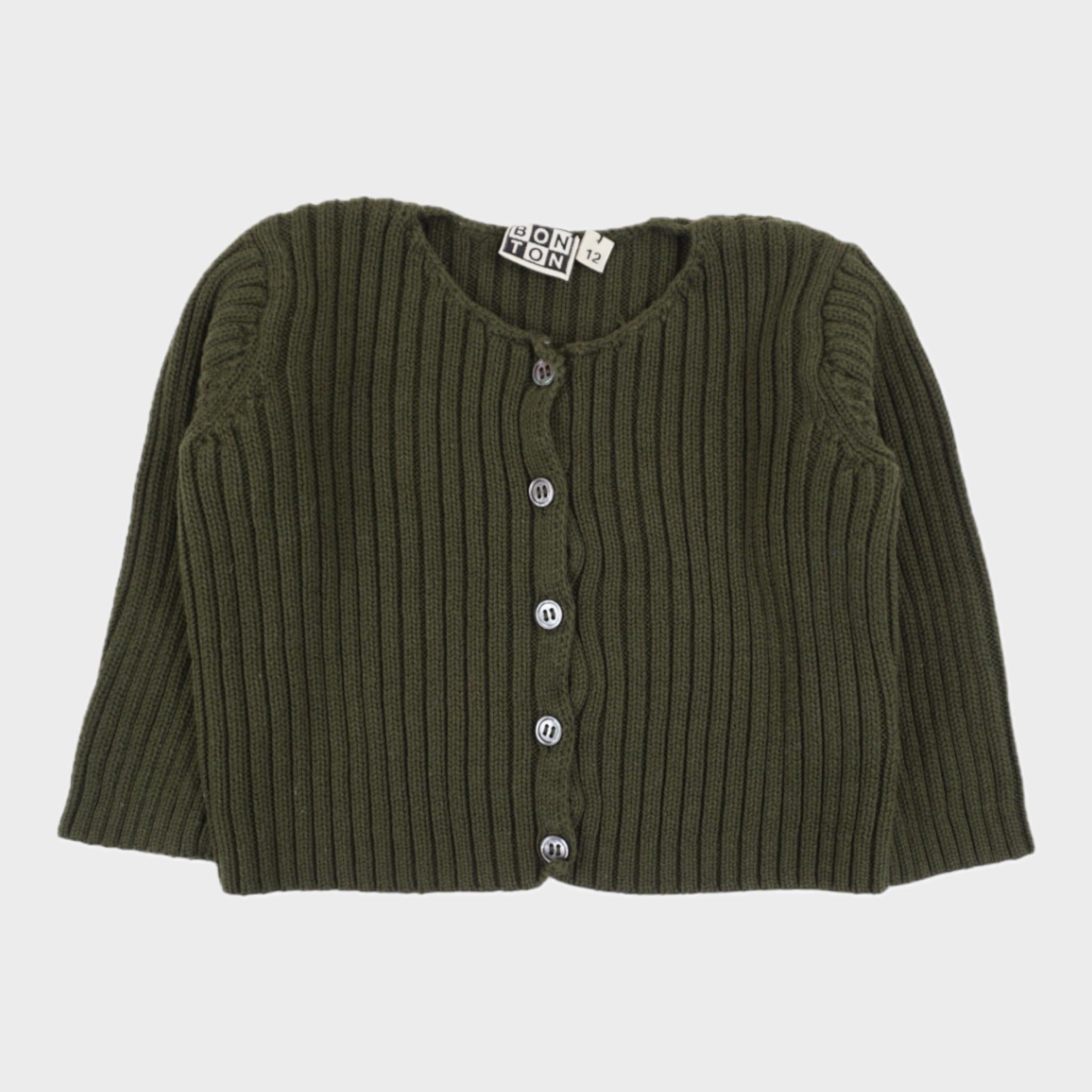 Gilet Vert - 6/12 mois