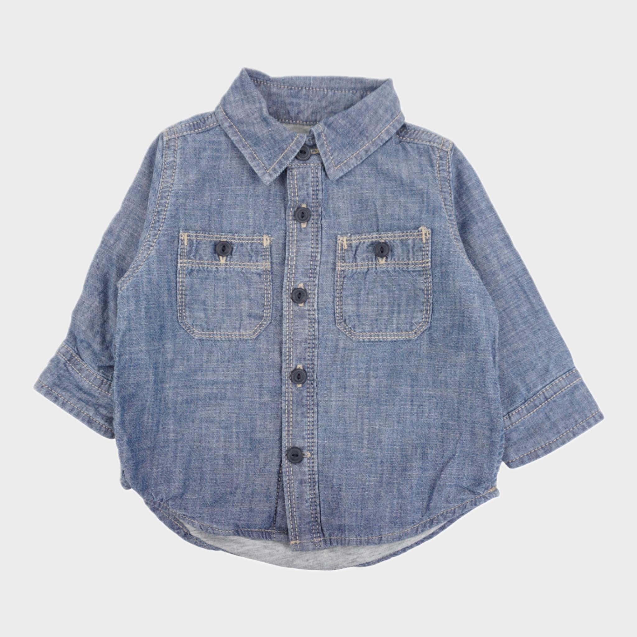 Chemise Bleu - 3/6 mois