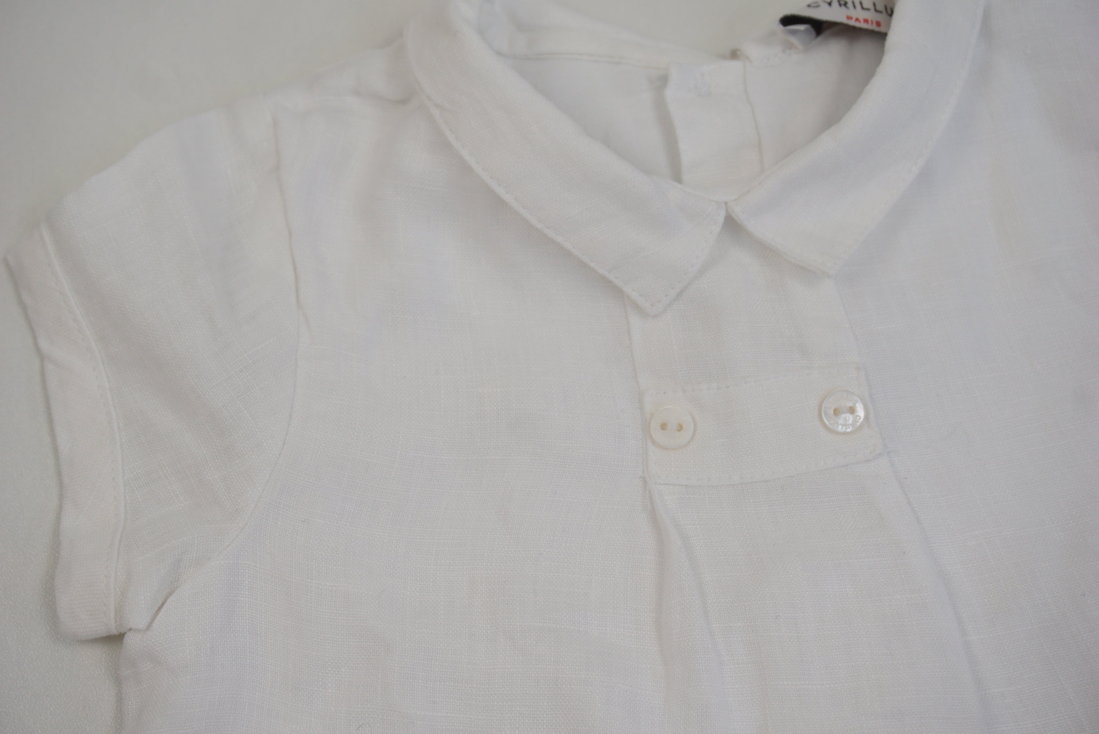 Combishort Blanc - 12 mois