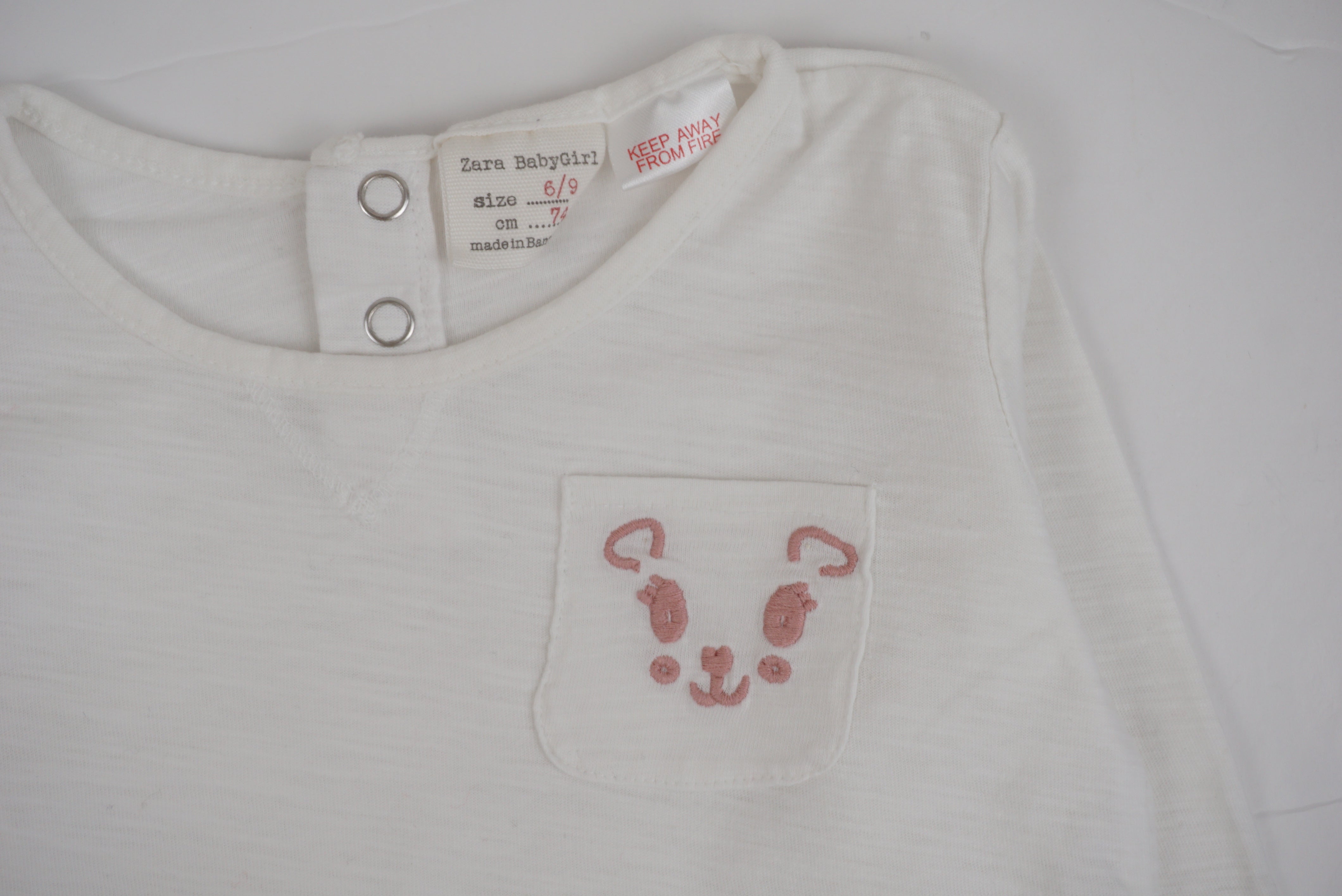 T-shirt Blanc - 6/9 mois