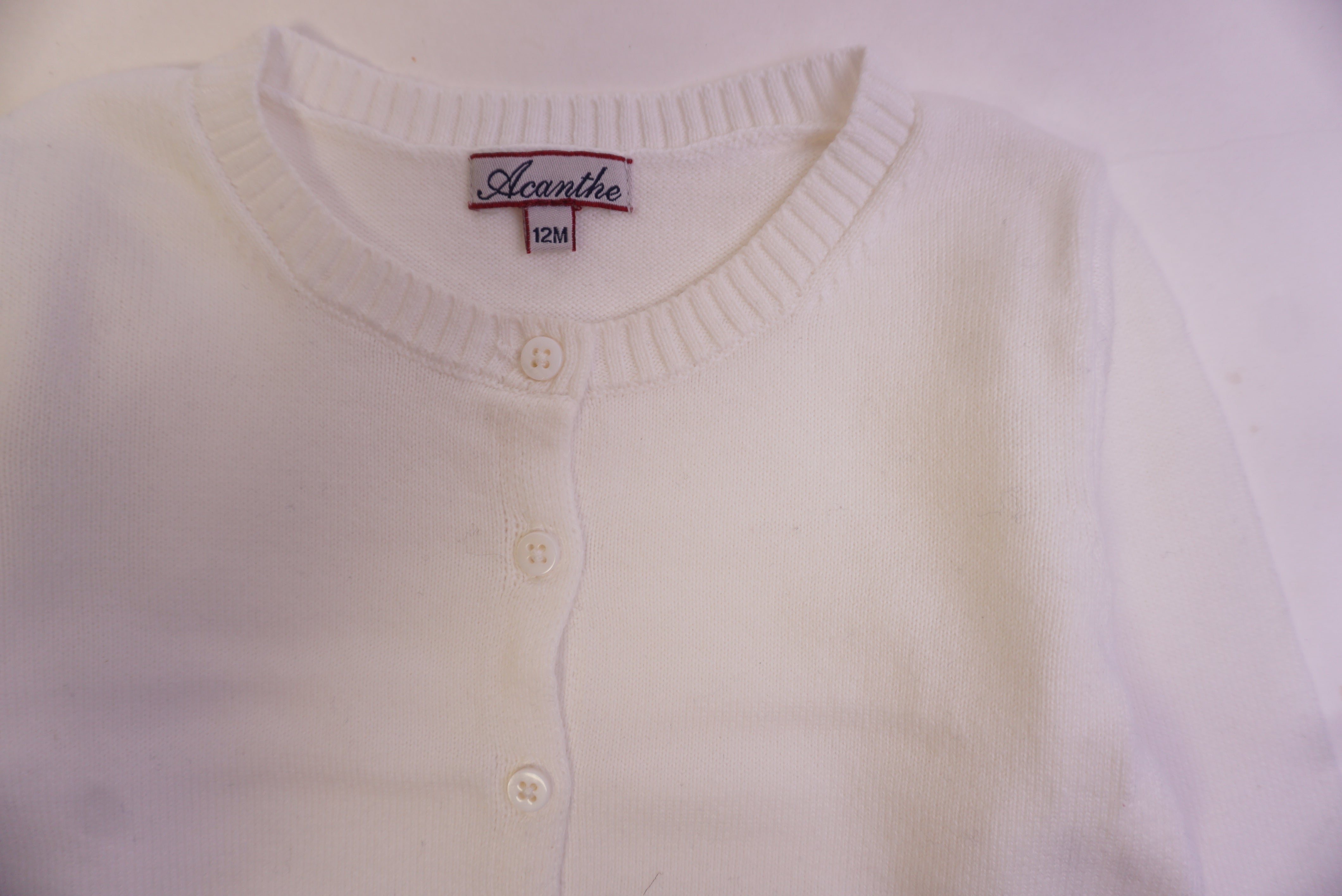 Gilet Blanc - 12 mois