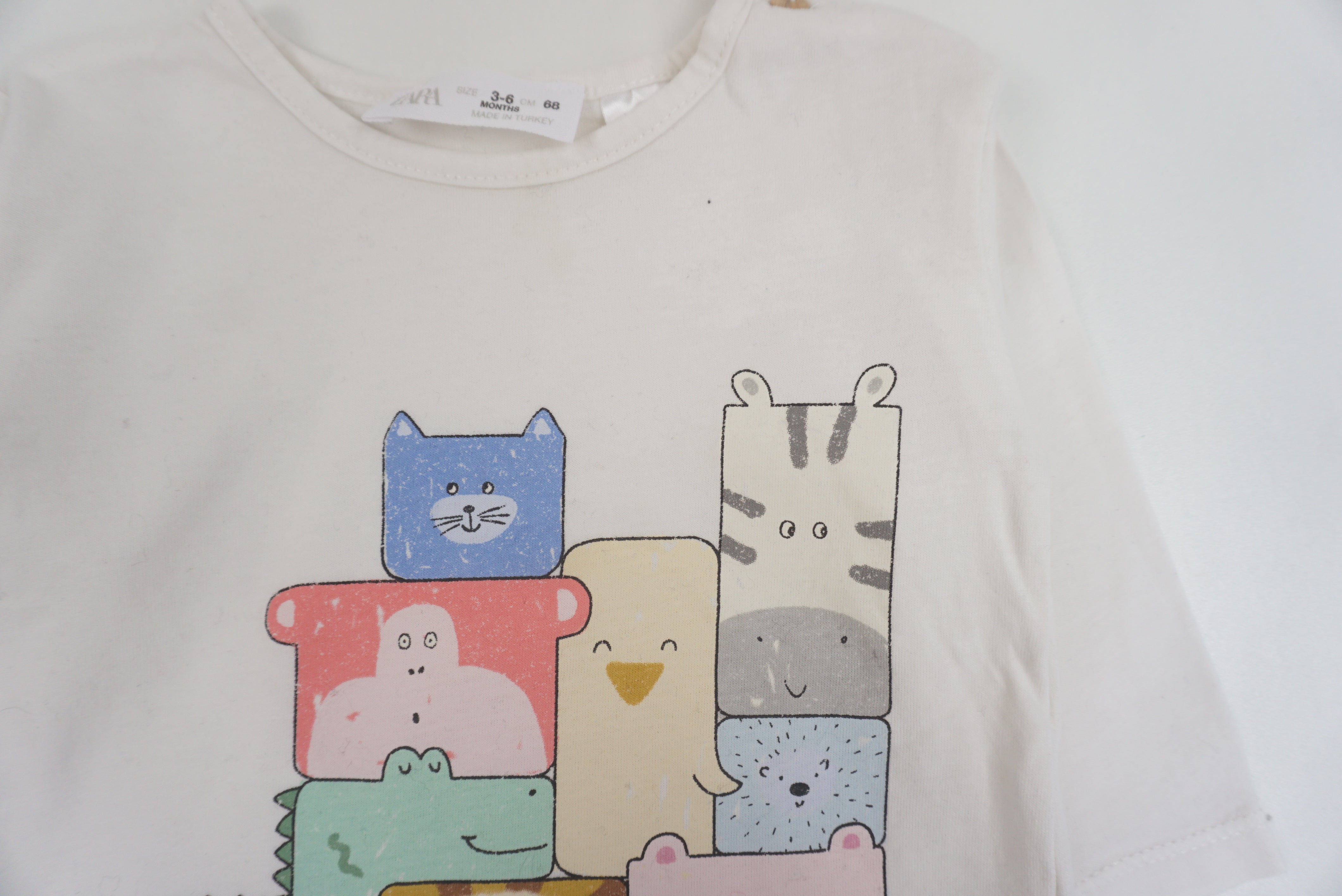 T-shirt beige - 3/6 mois