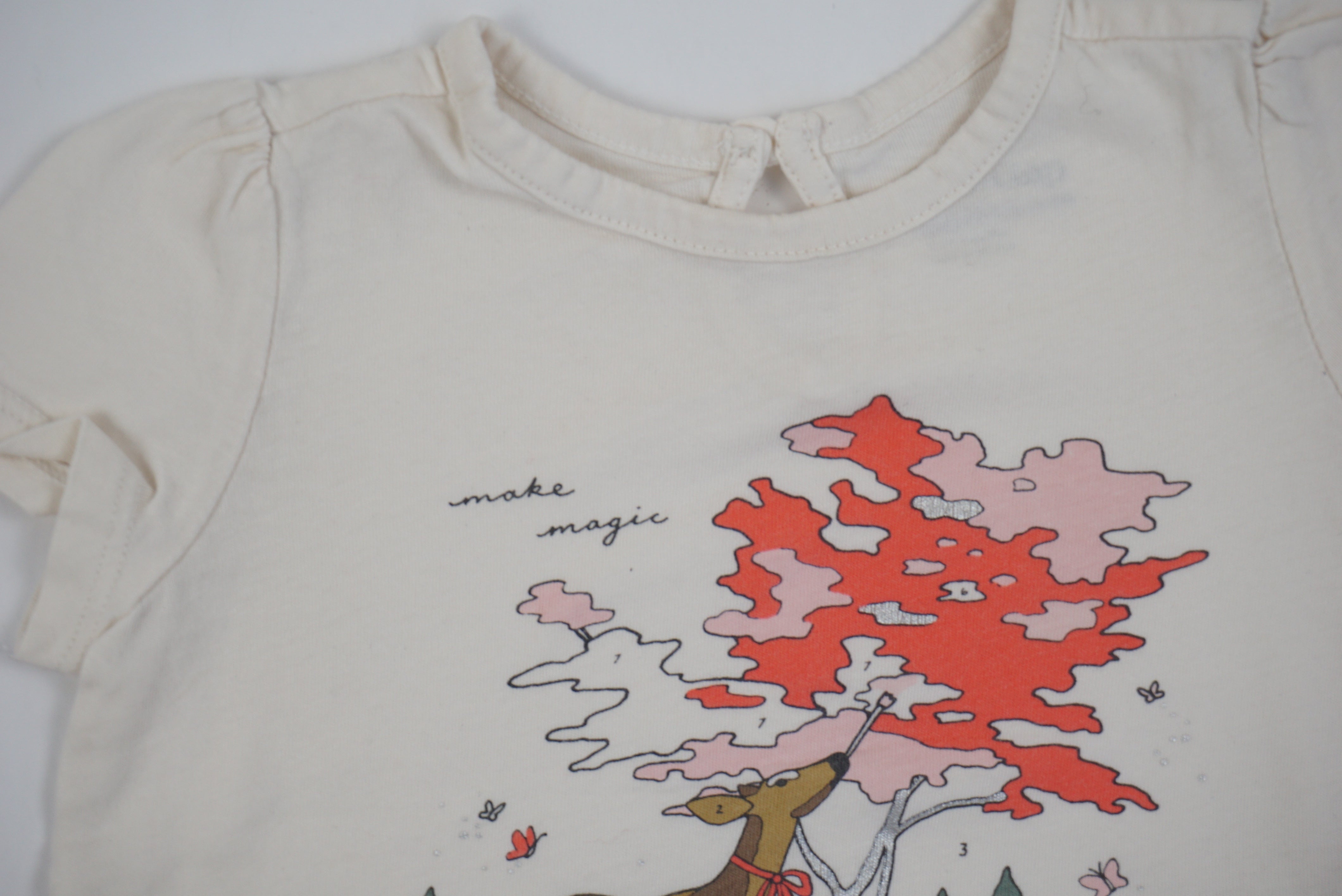 T-shirt Ecru - 6/12 mois