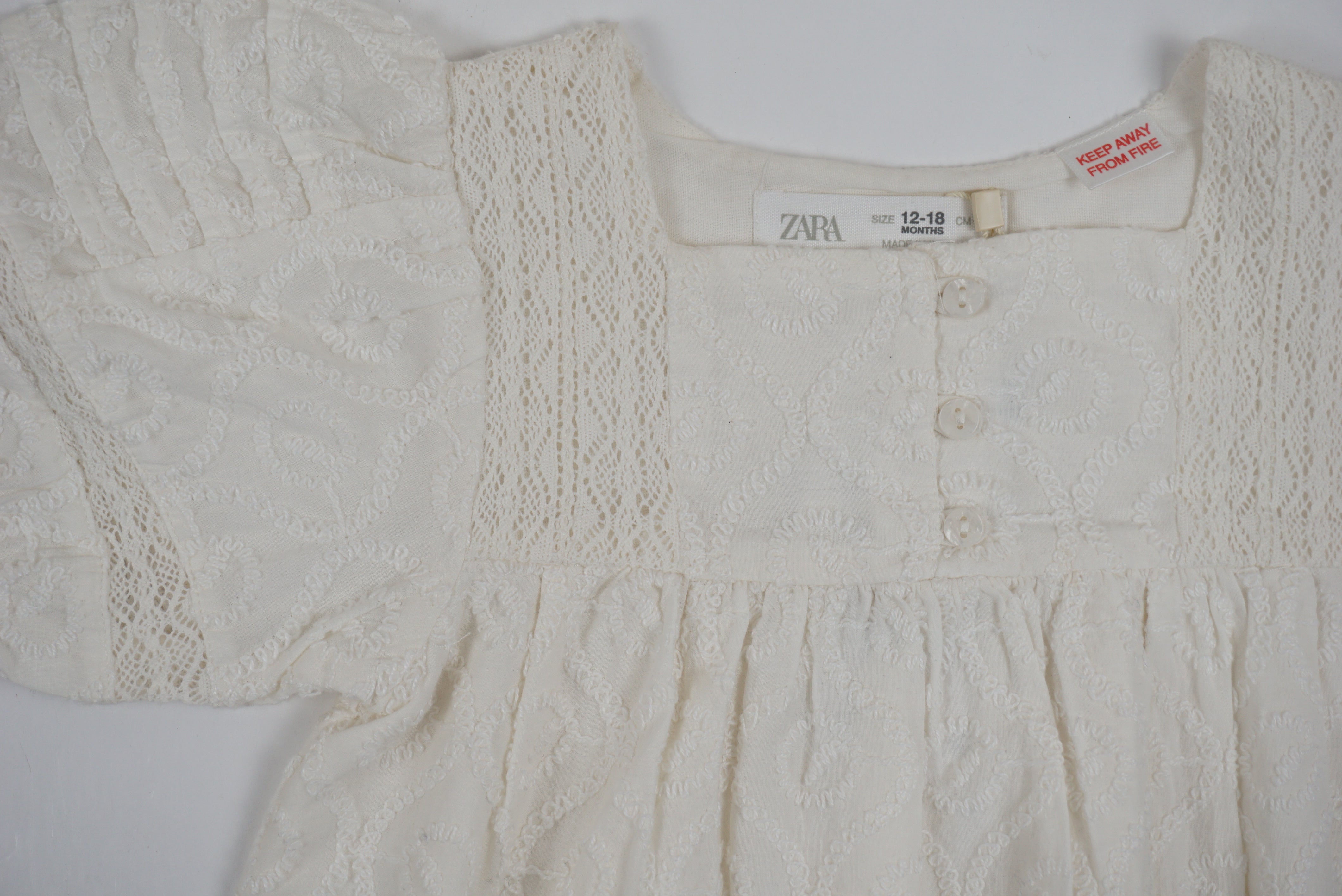 Robe Blanc - 12/18 mois